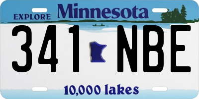 MN license plate 341NBE