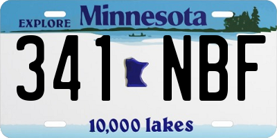 MN license plate 341NBF