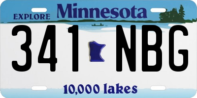 MN license plate 341NBG