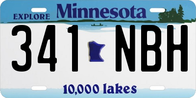 MN license plate 341NBH