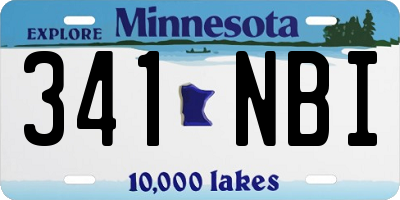 MN license plate 341NBI