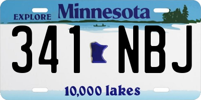 MN license plate 341NBJ