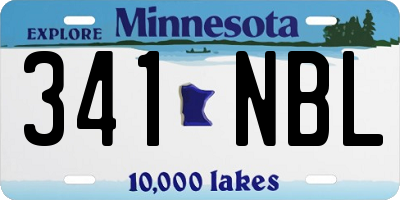 MN license plate 341NBL