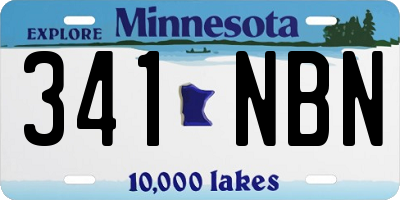 MN license plate 341NBN