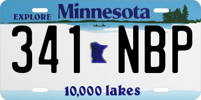 MN license plate 341NBP