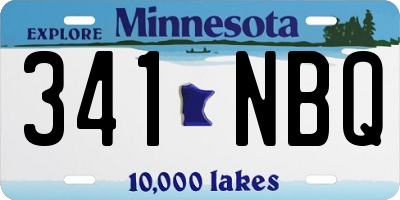MN license plate 341NBQ