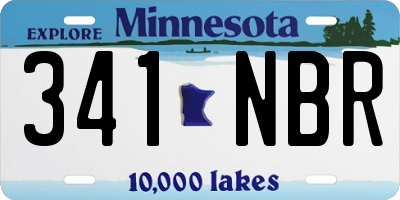 MN license plate 341NBR