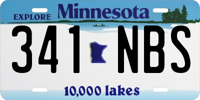 MN license plate 341NBS