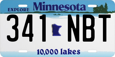 MN license plate 341NBT