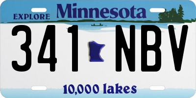 MN license plate 341NBV