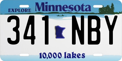 MN license plate 341NBY
