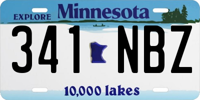 MN license plate 341NBZ