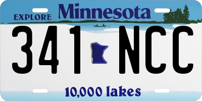 MN license plate 341NCC