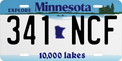 MN license plate 341NCF