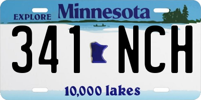 MN license plate 341NCH