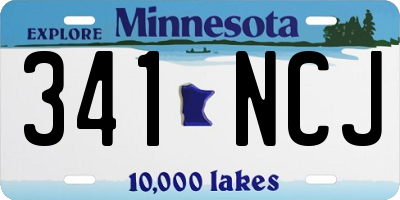 MN license plate 341NCJ
