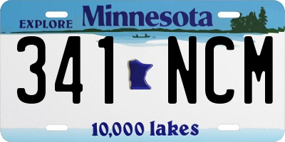 MN license plate 341NCM