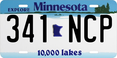 MN license plate 341NCP