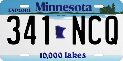 MN license plate 341NCQ