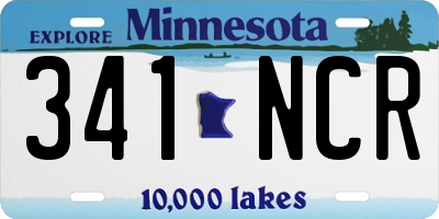 MN license plate 341NCR