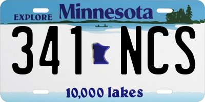 MN license plate 341NCS