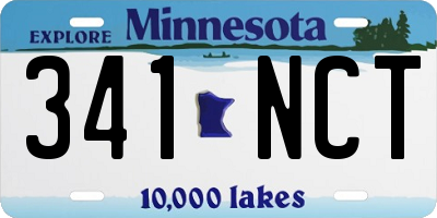 MN license plate 341NCT