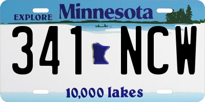 MN license plate 341NCW