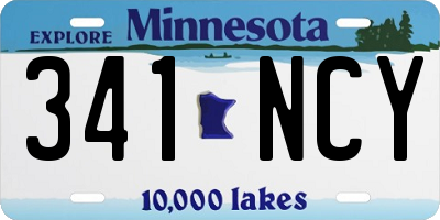 MN license plate 341NCY