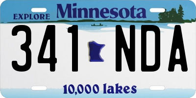 MN license plate 341NDA