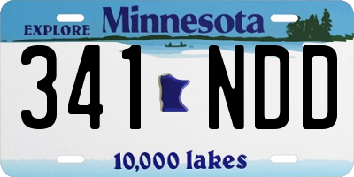 MN license plate 341NDD
