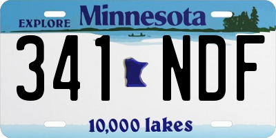MN license plate 341NDF