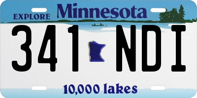 MN license plate 341NDI