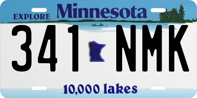 MN license plate 341NMK