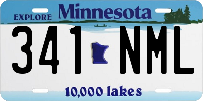 MN license plate 341NML