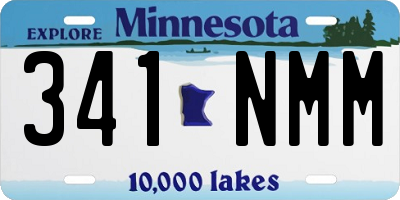 MN license plate 341NMM