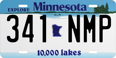 MN license plate 341NMP