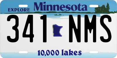 MN license plate 341NMS