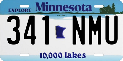 MN license plate 341NMU