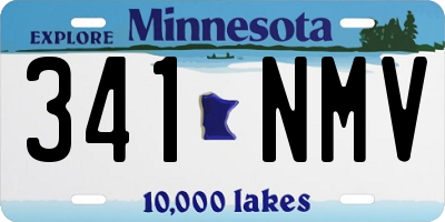 MN license plate 341NMV