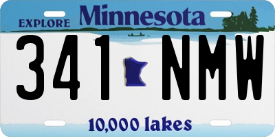 MN license plate 341NMW