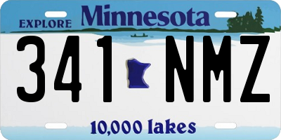 MN license plate 341NMZ