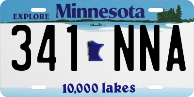 MN license plate 341NNA