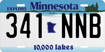 MN license plate 341NNB