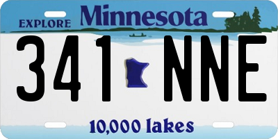 MN license plate 341NNE