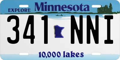 MN license plate 341NNI