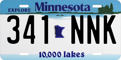 MN license plate 341NNK