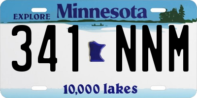 MN license plate 341NNM