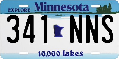 MN license plate 341NNS