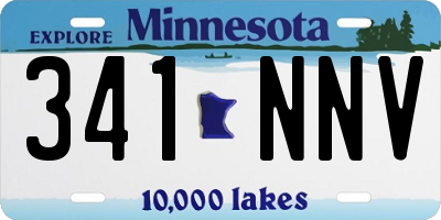 MN license plate 341NNV