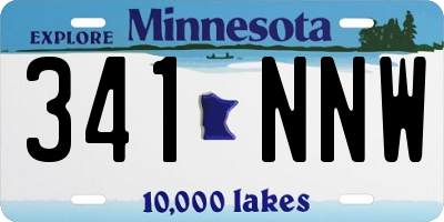 MN license plate 341NNW